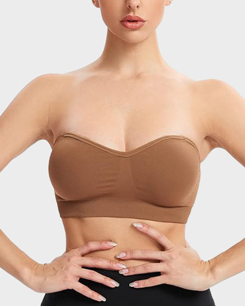 💜Non-Slip Bandeau Seamless Wireless Strapless Bra