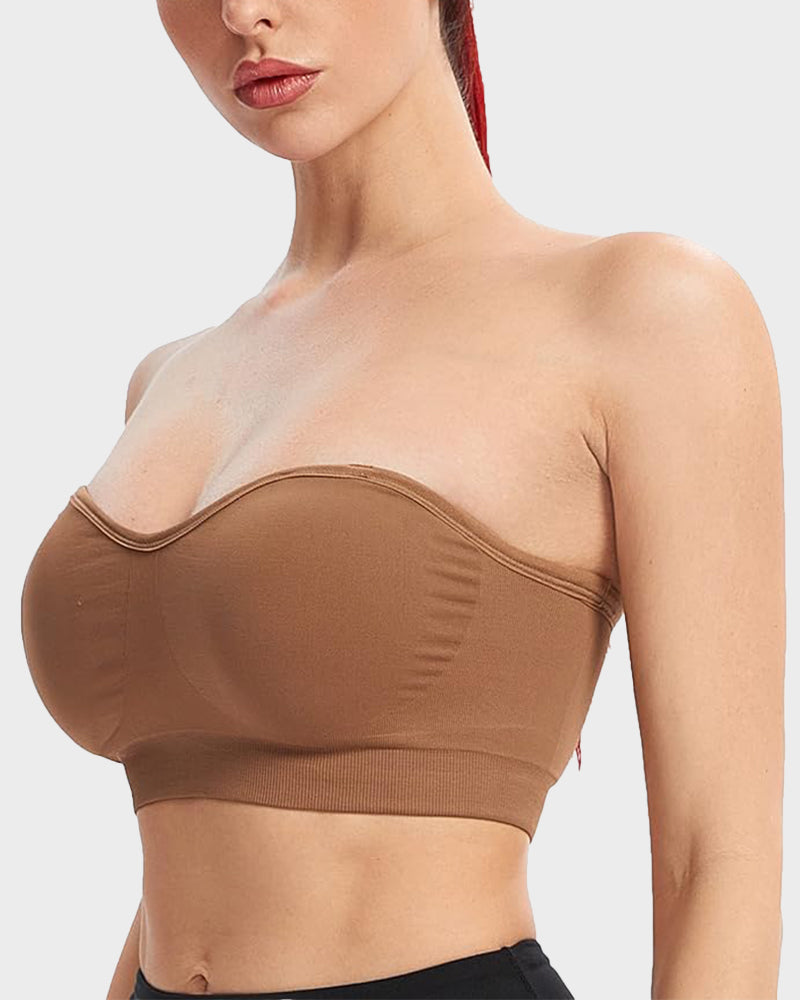 💜Non-Slip Bandeau Seamless Wireless Strapless Bra