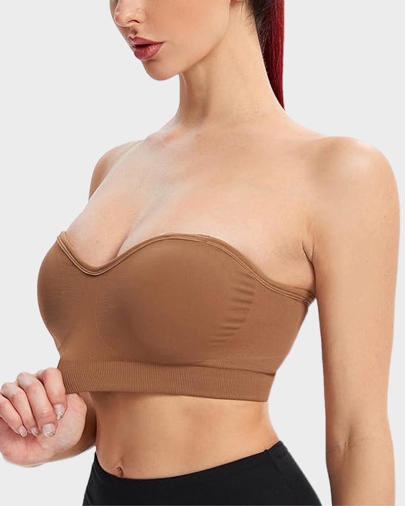 💜Non-Slip Bandeau Seamless Wireless Strapless Bra