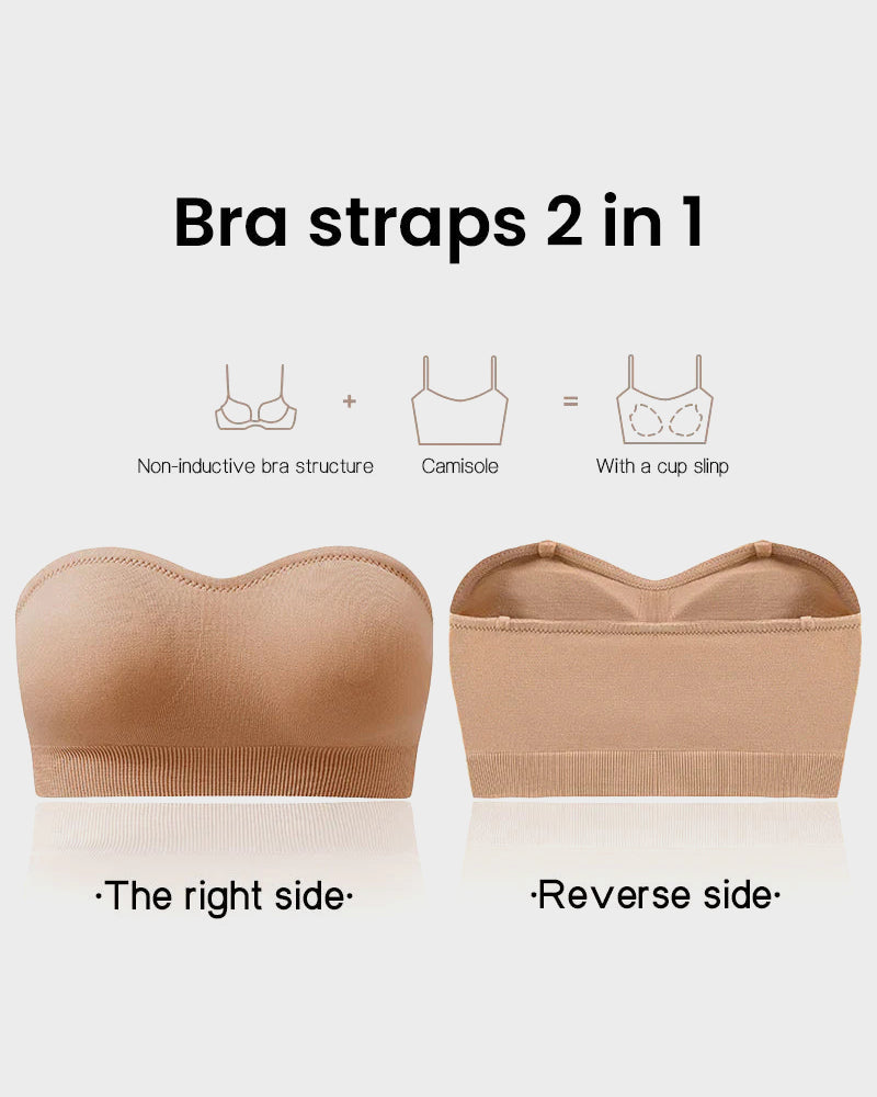 💜Non-Slip Bandeau Seamless Wireless Strapless Bra