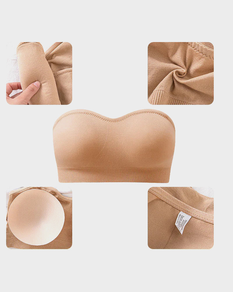 💜Non-Slip Bandeau Seamless Wireless Strapless Bra